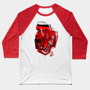 Glitch Aesthetic Crushed Cola #2 Can Design Baseball T-Shirt